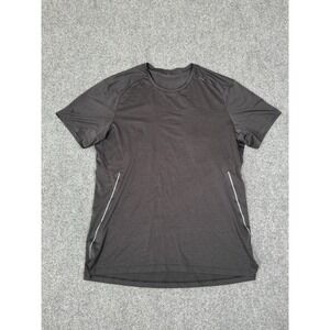 Lululemon Shirt Mens Medium Black Fast and Free Running Airflow Gym EUC